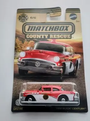 Matchbox 2023 County Rescue Series 6 of 6 1956 Buick Century red HVR94