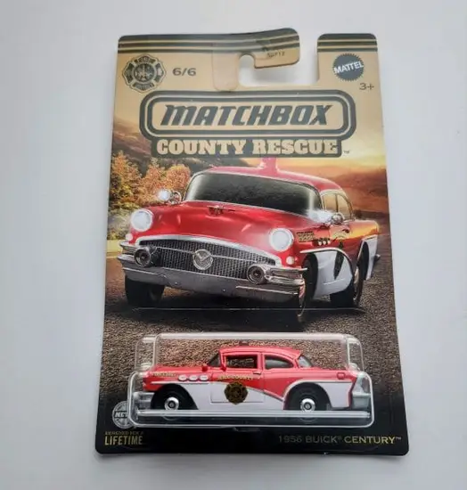Matchbox 2023 County Rescue Series 6 of 6 1956 Buick Century red HVR94
