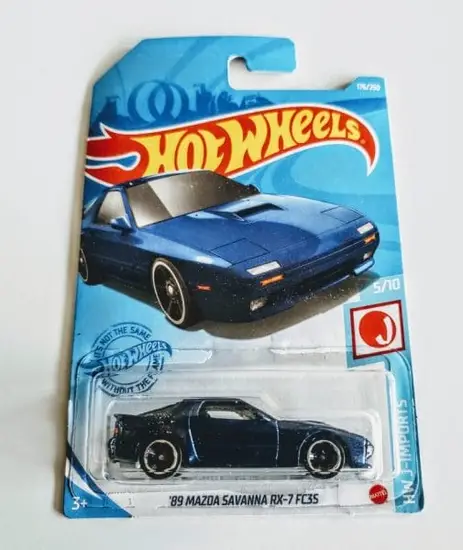 Hot Wheels 2021 HW J-Imports 1989 5 of 10 Mazda Savanah RX-7 FC35 (blue)