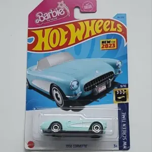 Hot wheels 2023 HW Screen 9 of 10 - Barbie The Movie 1956 Corvette Blue HKK87