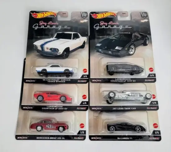 Hot Wheels 2022 Car Culture Jay Leno's Garage complete set with chase FYP86-957N
