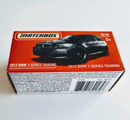 Matchbox 2022 Power Grabs MBX Highway 58 of 100 2012 BMW 3 Series Touring Black HFT81