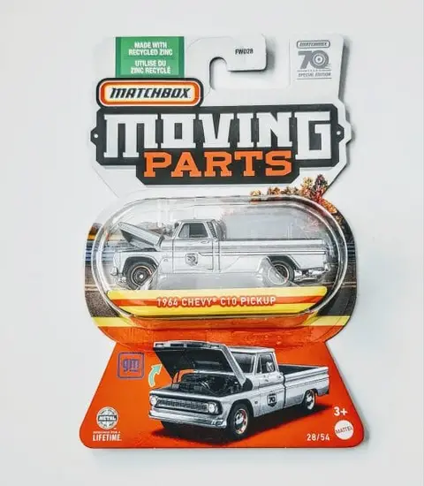 Matchbox 2023 Moving Parts - 28 of 54 - 1964 Chevy C10 Pickup -gray 70th Special edition HLG13