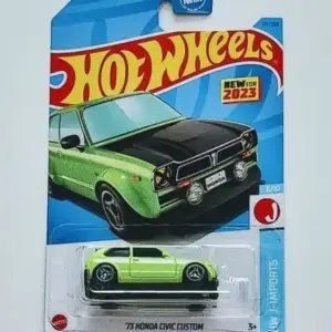 Hot wheels 2023 HW J-imports 8 of 10 1973 Honda Civic Custom green HKG40