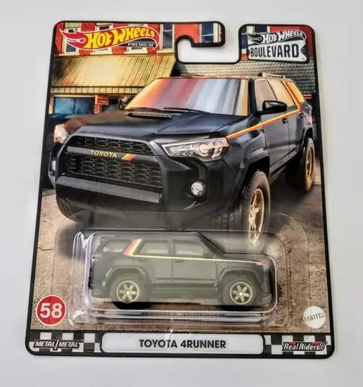 Hot Wheels 2022 Car Culture Boulevard Mix M 58 of 60 Toyota 4Runner black (40th anniversary) HCR18
