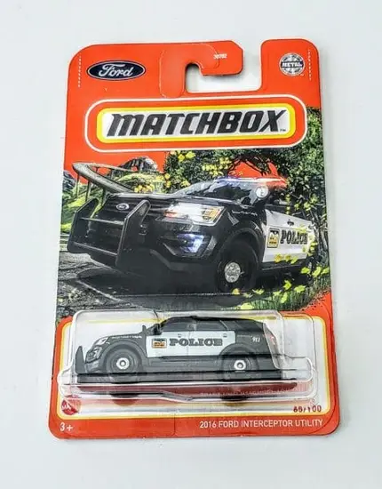 Matchbox 2021 MBX Highway 2016 65 of 100 Ford Interceptor Utility San Luis Obispo Police GVX75