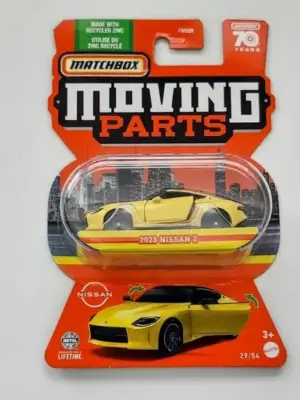 Matchbox 2023 Moving Parts 29 of 54 -2023 Nisan Z yellow HLG14