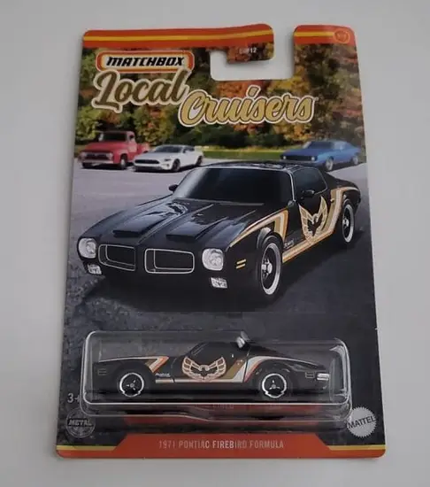 Matchbox 2022 Local Cruisers 9 of 12 1971 Pontiac Firebird Formula black HFJ44