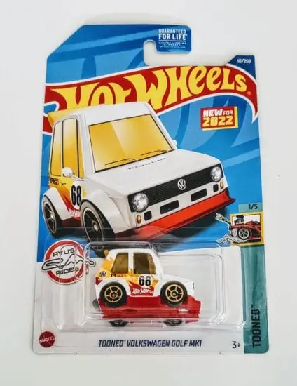 Hot Wheels 2022 Tooned 1 of 5 Volkswagen Golf Mk1 White HCT27