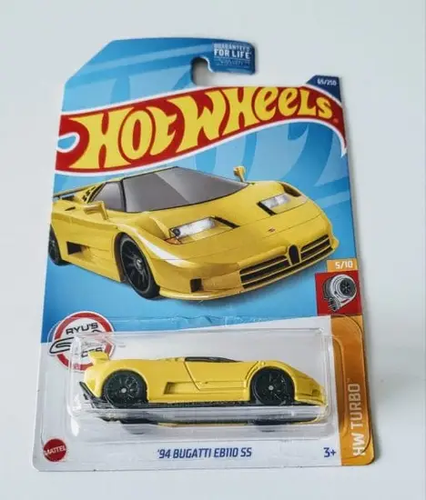 Hot Wheels 2022 HW Turbo 5 of 10 - 1994 Bugatti Eb110 SS Yellow HCT67
