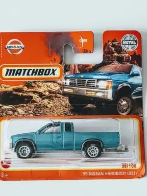 Matchbox 2021 MBX Mountain 38 of 100 - 1995 Nissan Hardbody D21 Turquoise Short card GXM56