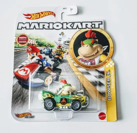 Hot wheels 2022 Mario Kart Bowser Jr. w/flame flyer HDB27