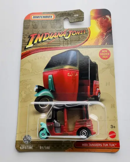 Matchbox 2024 51 of 100 Indiana Jones MBX Tangiers Tuk Tuk red HVL03
