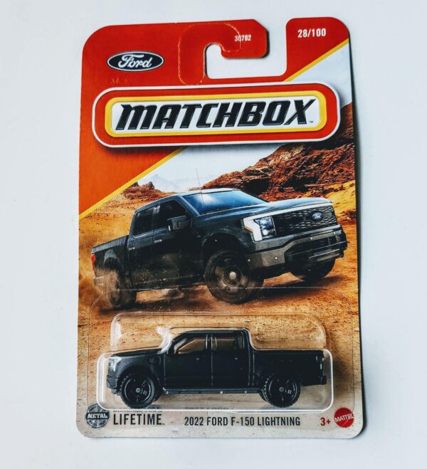 Matchbox 2025 - 28 of 100- 2022 Ford F-150 Lightning matte black JFR96
