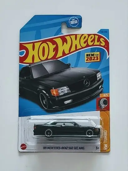 Hot wheels 2023 HW Turbo 4 of 5 1989 Mercedes-Benz 560 SEC AMG black HKG45