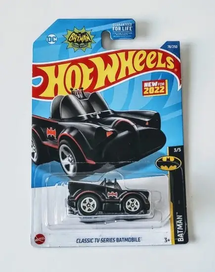 Hot Wheels 2022 Batman Series 3 of 5 Classic TV Series Batmobile Black (tooned) HCT04