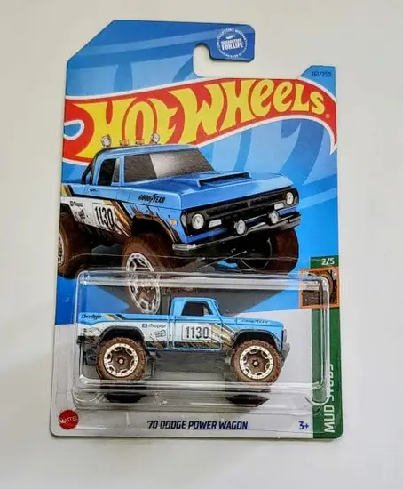 Hot wheels 2023 Mud Studs 2 of 5 - 1970 Dodge Power Wagon blue (Mopar) HKH76