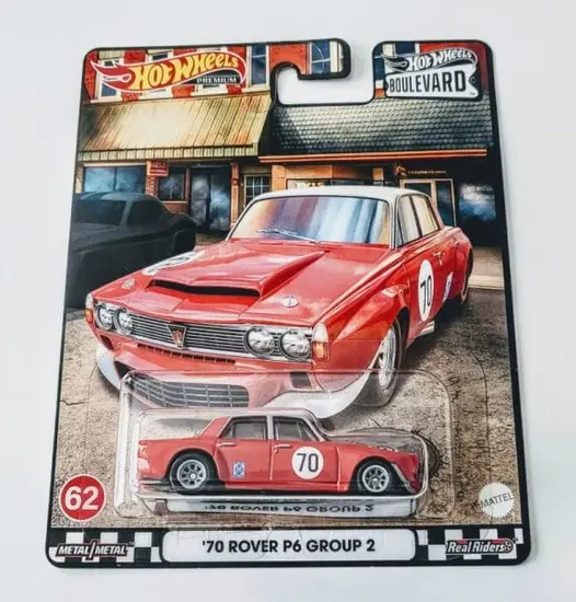Hot Wheels 2022 Car Culture Boulevard Mix N 62 of 65 1970  Rover P6 Group 2 red HCR00