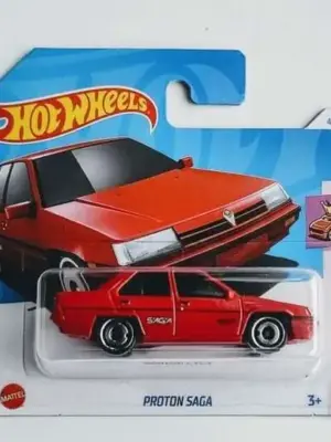 Hot wheels 2024 Compact Kings 3 of 5 Proto Saga red HRY46 short card