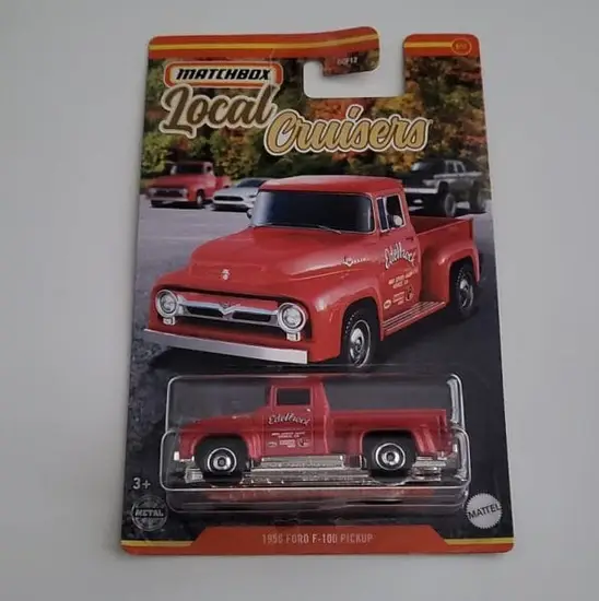 Matchbox 2022 Local Cruisers 8 of 12 1956 Ford F-100 Pickup red HFJ43