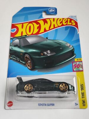 Hot Wheels 2024 HW The 90s 8 of 10 Toyota Supra dark green pearl metallic HTB09
