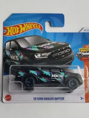 Hot wheels 2024 Hot Trucks 2 of 10 - 2019 Ford Ranger Raptor Black HKS short card HTC29