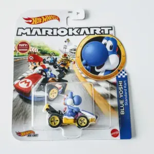 Hot Wheels 2022 Mario Kart Blue Yoshi w/Standard Kart GRN23