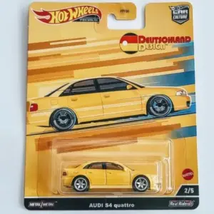 Hot Wheels 2022 Deutschland Design Series 2 2 of 5 Audi S4 Quattro Yellow HCJ95