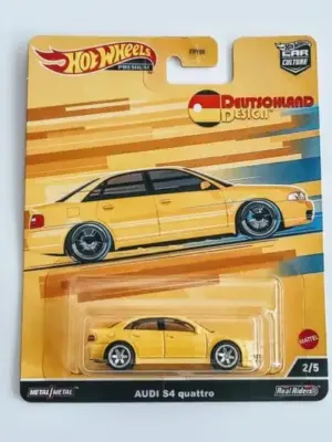 Hot Wheels 2022 Deutschland Design Series 2 - 2 of 5 Audi S4  Quattro Yellow HCJ95