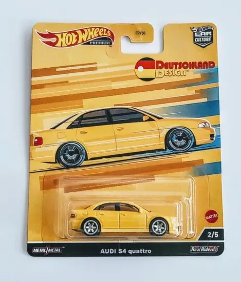 Hot Wheels 2022 Deutschland Design Series 2 - 2 of 5 Audi S4  Quattro Yellow HCJ95