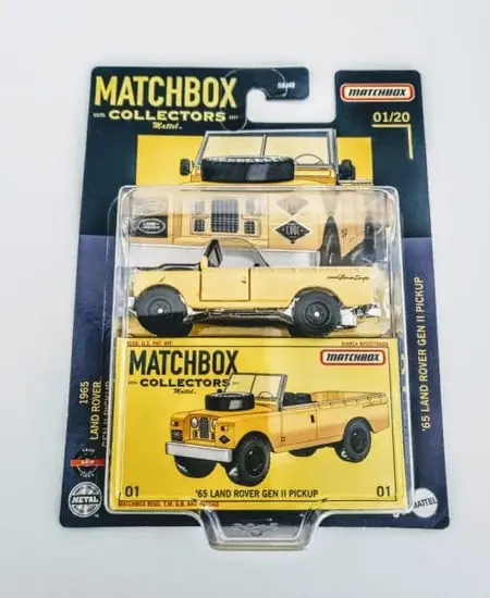 Matchbox 2021 Collector Series 1 of 20 1965 Land Rover Gen II Pickup yellow GRK16