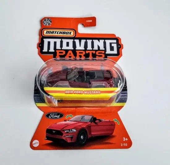 Matchbox 2022 Moving Parts 02 of 50 2019 Ford Mustang red HFM29