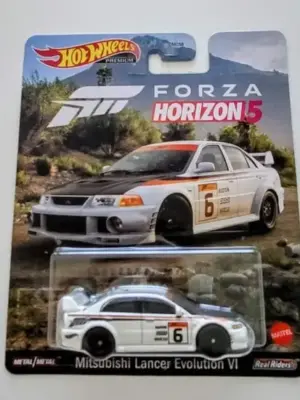 Hot Wheels Retro Entertainment Forza Horizon 5 Mitsubishi Lancer Evolution VI white HCP11