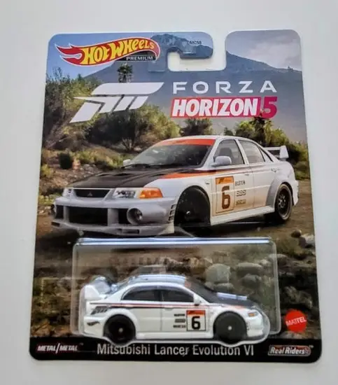 Hot Wheels Retro Entertainment Forza Horizon 5 Mitsubishi Lancer Evolution VI white HCP11