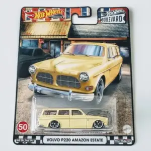 Hot Wheels 2022 Car Culture Boulevard Mix I 50 of 50 Volvo P220 Amazon Estate Yellow HCR19