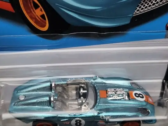 Hot wheels 2023 HW Roadsters 9 of 10 Glory Chasers Gulf blue HKL11 Super Treasure Hunt w/protector