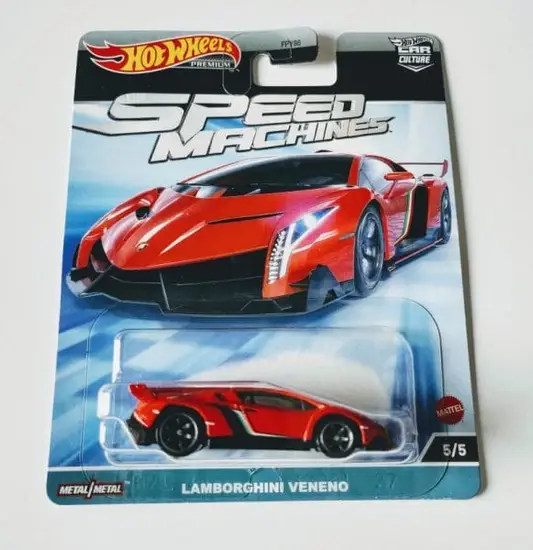 Hot Wheels 2023 Car Culture Speed Machines 5 of 5 Lamborghini Veneno red HKC41