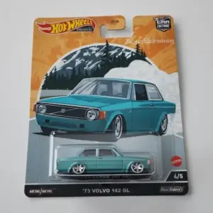 Hot Wheels 2022 Car Culture Auto Strasse 4 of 5 1973 Volvo 142 GL Teal HCJ87