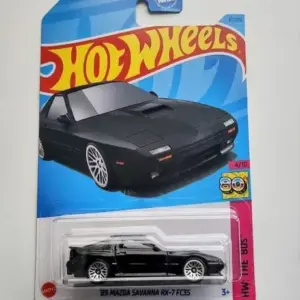 Hot Wheels 2023 HW The 80's 4 of 10 1989 Mazda Savanna RX-7 FC35 black HKJ62