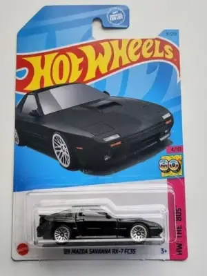 Hot Wheels 2023 HW The 80's 4 of 10 1989 Mazda Savanna RX-7 FC35 black HKJ62