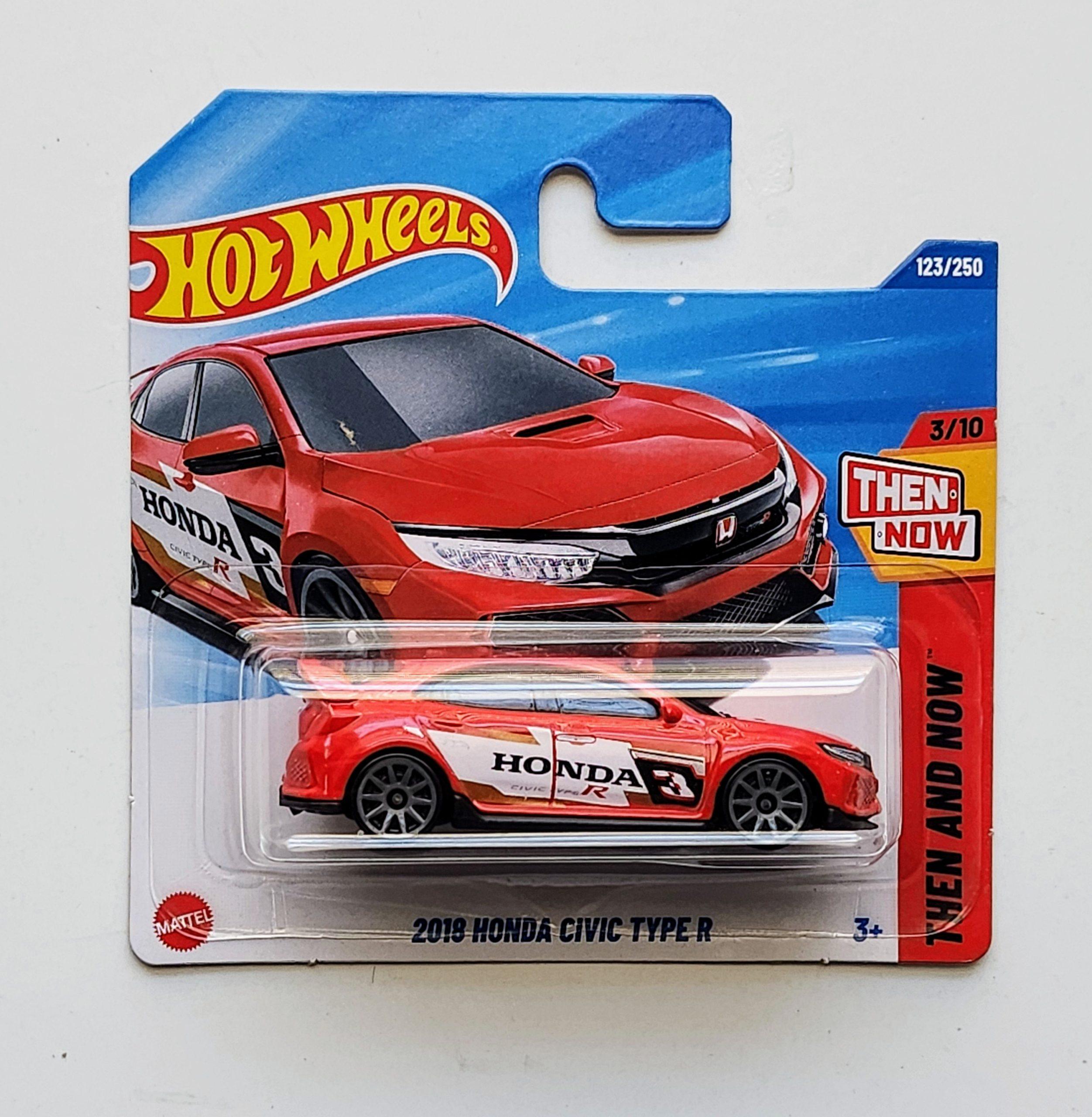 Hot wheels 2025 Then and Now - 2018 Honda Civic Type-R red short