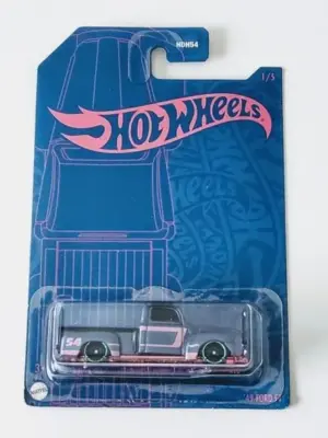 92e5a869-20220408_145107.webp Hot Wheels 2022 54th Anniversary Mix 1 Series 1 of 5 1949 Ford F1 (blue satin and pink) HDH56