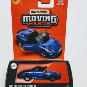 Matchbox 2025 Moving Parts 2024 Porsche 718 Spyder RS Gentian blue metallic JBW72