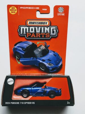 Matchbox 2025 Moving Parts 2024 Porsche 718 Spyder RS  Gentian blue metallic JBW72