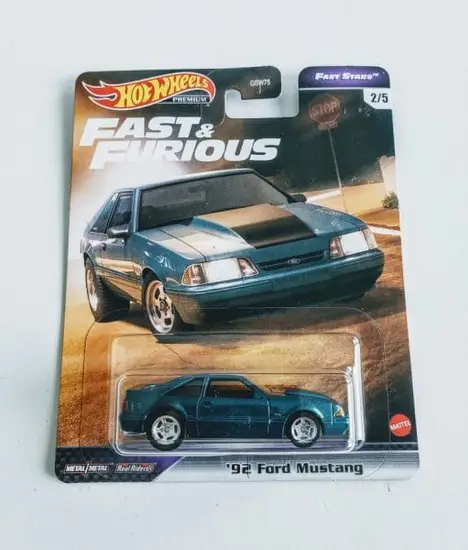 Hot Wheels 2021 Fast & Furious Fast Stars 4 of 5 1992 Ford Mustang blue GRL72