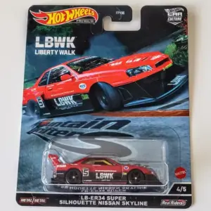 Hot Wheels 2022 Car Culture Mountain Drifters 4 of 5 LB-ER34 Super Silhouette Nissan Skyline Red (LBWK) HCJ81