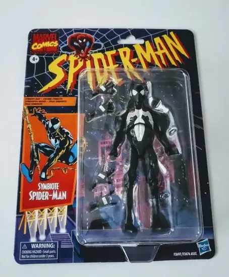 Marvel legends retro 6 inch - Symbiote Spiderman ( Black Suit) F3697 authentic not fake