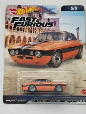 Hot Wheels 2023 Fast Furious Premium Mix C - 5 of 5 Alfa Romeo Giulia Sprint GTA orange HNW46