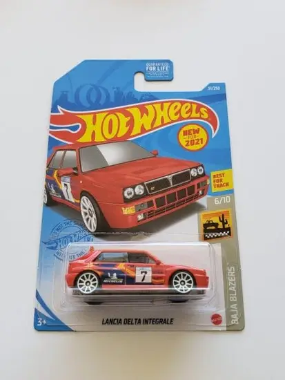 Hot Wheels 2021 Baja Blazers 6 of 10 Lancia Delta Integrale Red GTD45 - Kroger