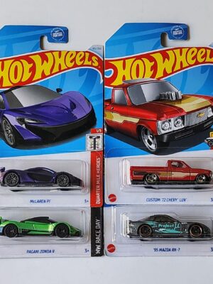 Hot wheels 2024 Kroger exclusive case L set of 4 - Mazda Rx-7 Chevy Luv Pagani Zonda R